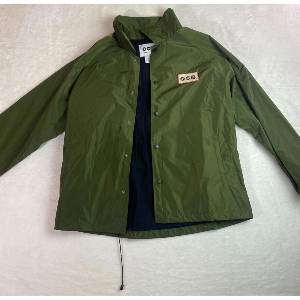 OCB Men's Rain Jacket Size XL‎ Green w/ Soft Black Lining